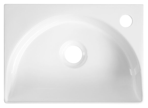 Aqualine Aqualine, RUBIC keramické umývadlo 34x25cm, biela, NP452