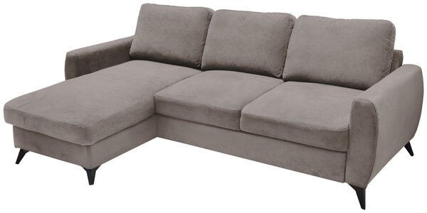 ROZKLADACIA ROHOVÁ SEDAČKA, kov, textil, kompozitné drevo, taupe Livetastic - Online Only obývacie izby, Online Only