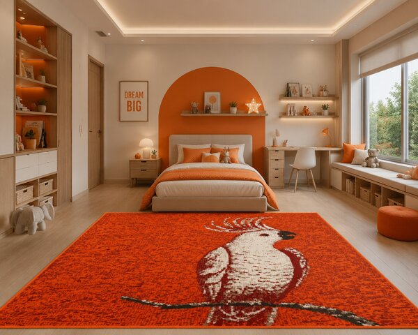 Alfa Carpets , TRHÁK: Kusový koberec Kakadu orange, 80x120, oranžová, detská izba