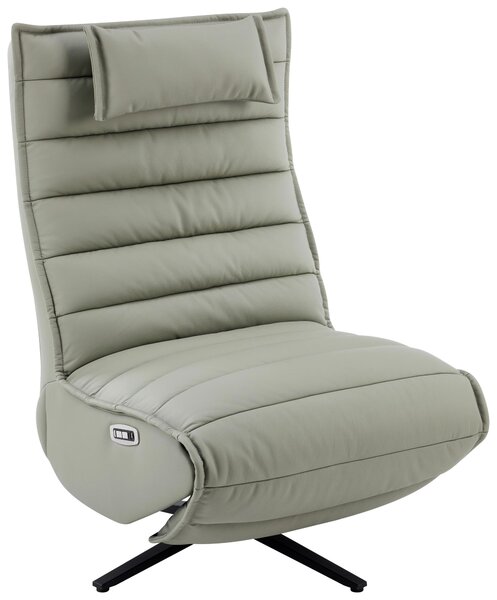 RELAXAČNÉ KRESLO, kov, textil, koža, sivá, čierna Stylife - Kreslá