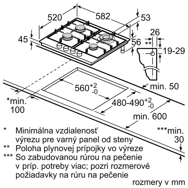 Bosch PGH6B5K90 + kupóny na daľší nákup - Plynová varná doska