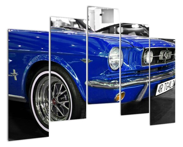 Modré auto - obraz (Obraz 125x90cm)