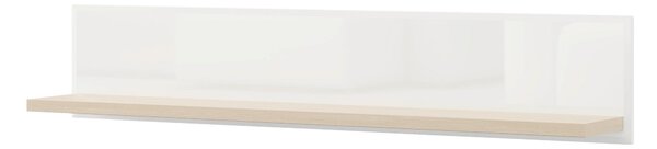 NÁSTENNÝ REGÁL, biela, dub bianco Carryhome - Regály