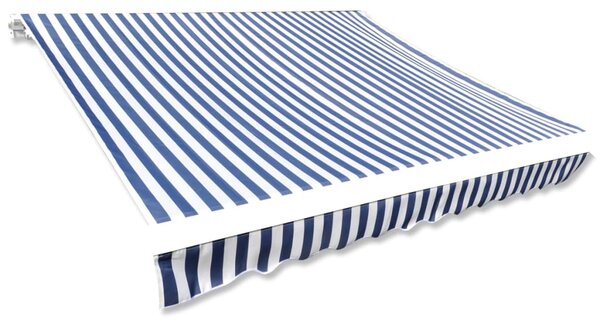Tieniaca plachta na markízu, plátená, modro biela 450x300 cm