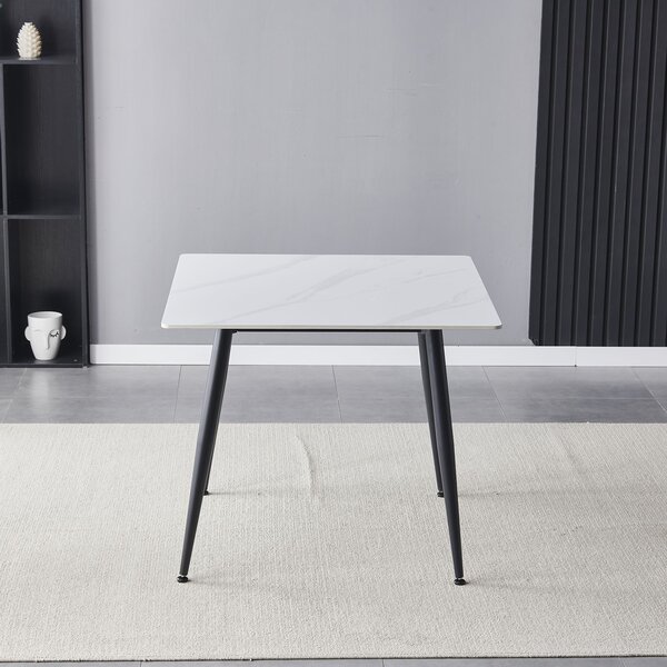 Jedálenský stôl ADRIA 70x70 biely mramor