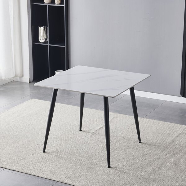 Jedálenský stôl ADRIA 70x70 biely mramor