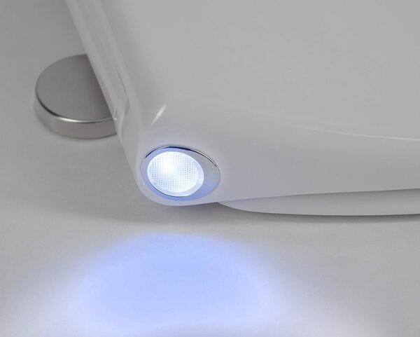 Sapho Sapho, PHARO WC sedátko s LED osvetlením, Soft Close, Easy Take, biela, WX1315