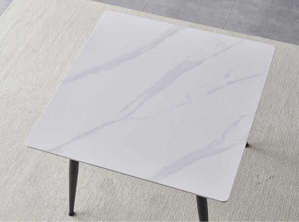 Jedálenský stôl ADRIA 70x70 biely mramor