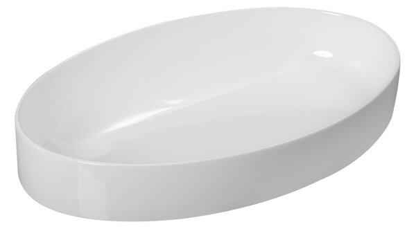 Invena Elara, umývadlo na dosku 600x380x165 mm, biela lesklá, INV-CE-03-W60-Y