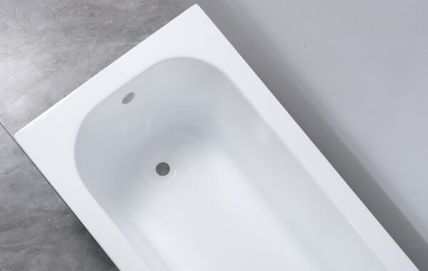 Erga Pureline-O, vaňa 1400x700x400 mm bez nožičiek, biela lesklá, ERG-V07-PURELINE-O-140x070-WH
