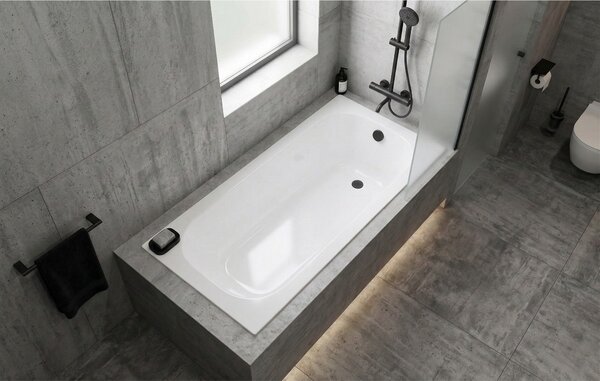 Erga Pureline-O, vaňa 1400x700x400 mm bez nožičiek, biela lesklá, ERG-V07-PURELINE-O-140x070-WH
