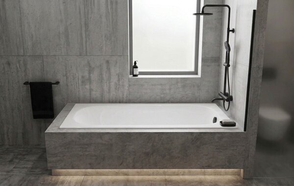 Erga Pureline-O, vaňa 1400x700x400 mm bez nožičiek, biela lesklá, ERG-V07-PURELINE-O-140x070-WH