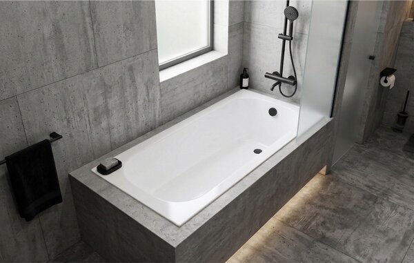 Erga Pureline-O, vaňa 1400x700x400 mm bez nožičiek, biela lesklá, ERG-V07-PURELINE-O-140x070-WH