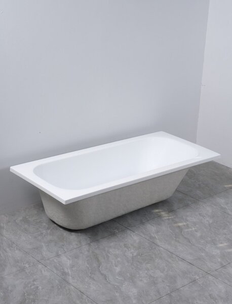 Erga Pureline-O, vaňa 1400x700x400 mm bez nožičiek, biela lesklá, ERG-V07-PURELINE-O-140x070-WH
