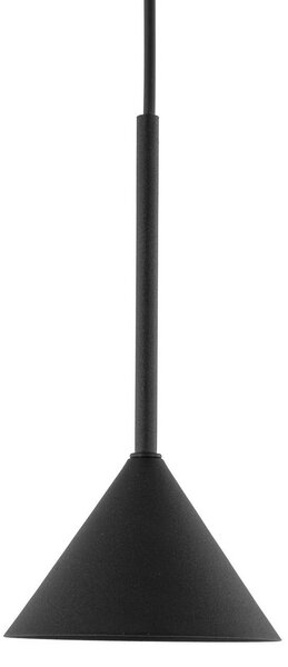 Závesné svietidlo Cono Mini, 1-pl., Ø 12 cm, čierne GU10, Čierna, Obývacia izba / jedáleň, kov, Moderný, Závesné svietidlo