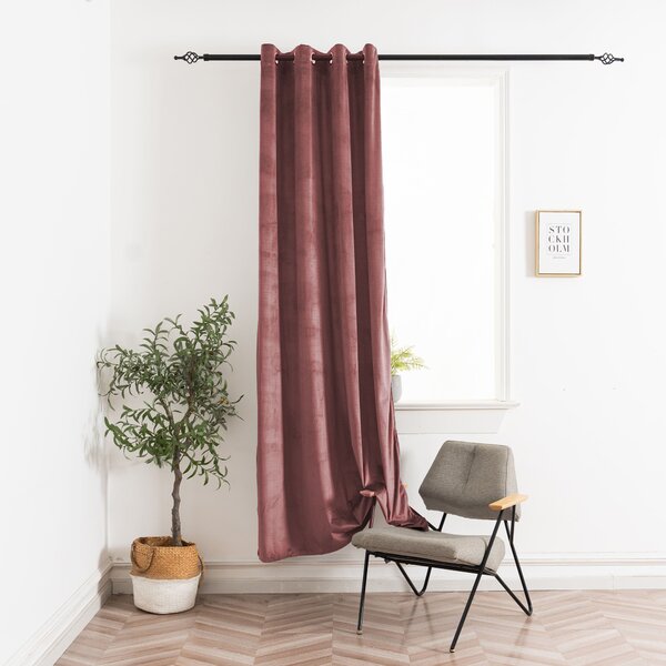 Zatemňovací záves ELVIO VELVET 140x250 cm, staroružový Zavesenie: Kovové krúžky