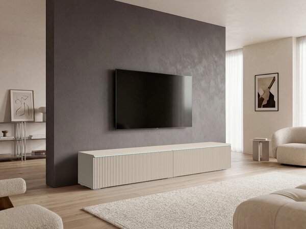 NÍZKA KOMODA, béžová, kašmírová, 180/30/33 cm P & B - TV nábytok, Online Only