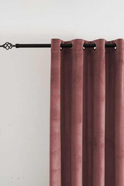 Zatemňovací záves ELVIO VELVET 140x250 cm, staroružový Zavesenie: Kovové krúžky