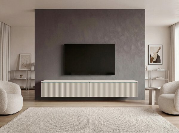 NÍZKA KOMODA, béžová, kašmírová, 180/30/33 cm P & B - TV nábytok, Online Only