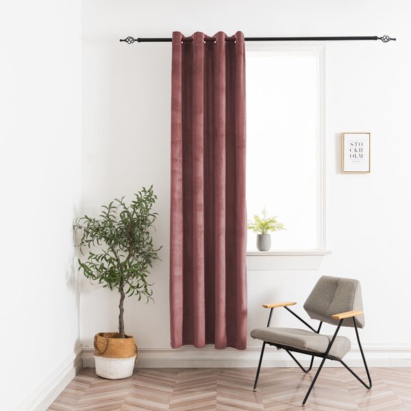 Zatemňovací záves ELVIO VELVET 140x250 cm, staroružový Zavesenie: Kovové krúžky