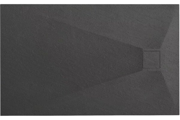 Rea Magnum Black, sprchová vanička 1000×800×25 mm, čierna matná, REA-K3907