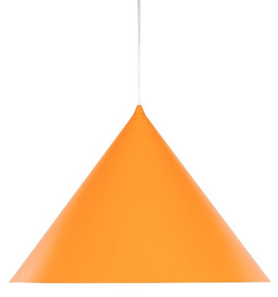 TK Lighting Závesné svietidlo Cono, 1-pl., Ø 50 cm, oranžové, E27, Žltá / oranžová, Obývacia izba / jedáleň, kov, Moderný, Závesné svietidlo
