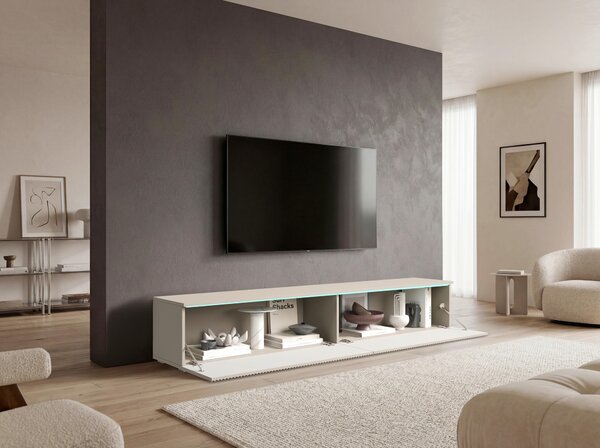 NÍZKA KOMODA, béžová, kašmírová, 180/30/33 cm P & B - TV nábytok, Online Only