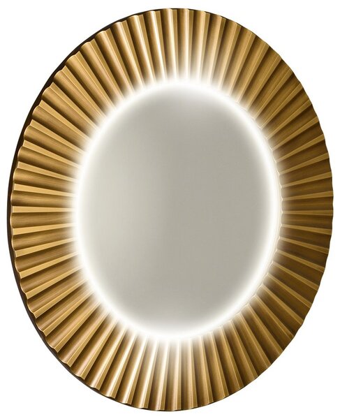 Sapho Sapho, PRIDE STRIP guľaté zrkadlo s LED osvetlením v ráme, priemer 90cm, bronz, PD954