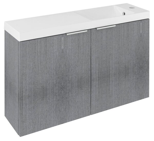 Sapho Sapho, LATUS X umývadlová skrinka 78,8x50x22cm, dub strieborný, LT110-SET03