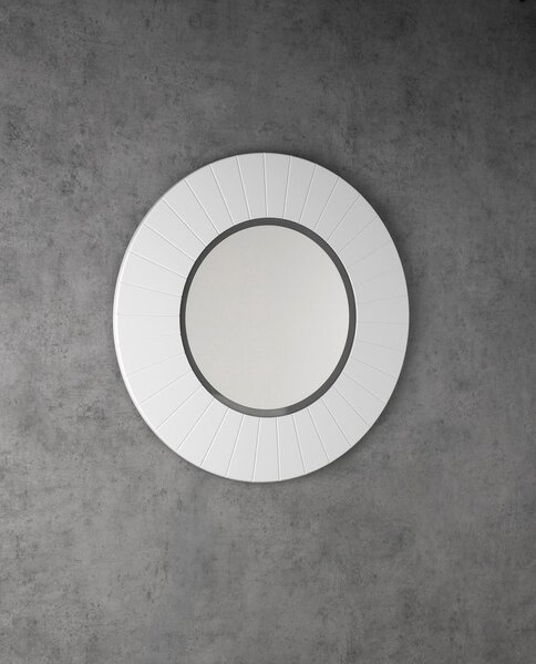 Sapho Sapho, LUMIRO STRIP guľaté zrkadlo s LED osvetlením v ráme, priemer 90cm, biela mat, LR950-3131S