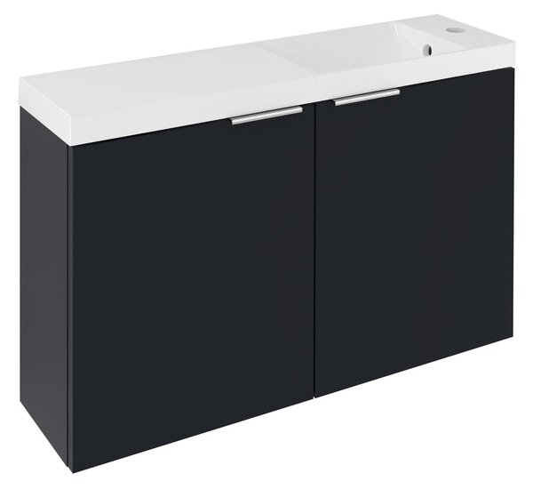 Sapho Sapho, LATUS X umývadlová skrinka 78,8x50x22cm, antracitový mat, LT110-SET07
