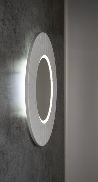 Sapho Sapho, LUMIRO STRIP guľaté zrkadlo s LED osvetlením v ráme, priemer 90cm, biela mat, LR950-3131S