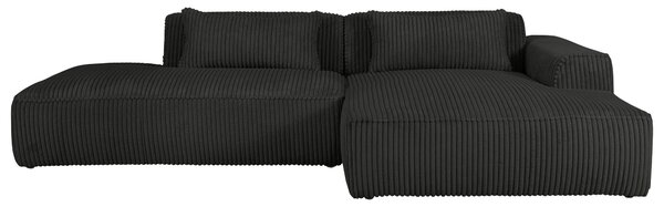 ROHOVÁ SEDAČKA, plast, textil, kompozitné drevo, čierna Livetastic - Sedačky, Online Only