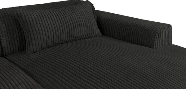 ROHOVÁ SEDAČKA, plast, textil, kompozitné drevo, čierna Livetastic - Sedačky, Online Only