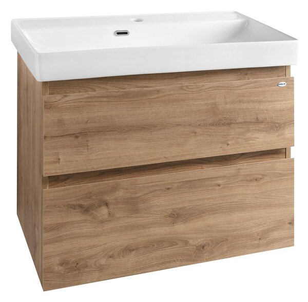 Aqualine Aqualine, ALTAIR umývadlová skrinka 76x60x37cm, dub emporio, AI388