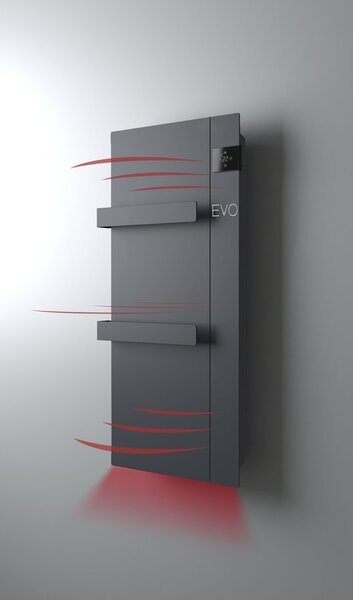 Sapho Sapho, ONSEN EVO elektrické vykurovacie teleso, 400x900mm, 1000 W, antracit, ONS10011