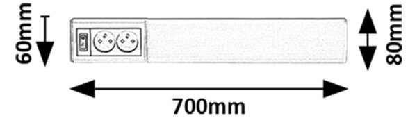 Rabalux 98078041 LED nástenné svietidlo Bath | 15W integrovaný LED zdroj | 1300lm | 4000K