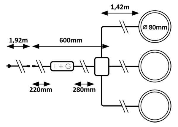 Rabalux 98078043 LED bodové stropné svietidlo Socavi | 3W integrovaný LED zdroj | 100lm | 4000K