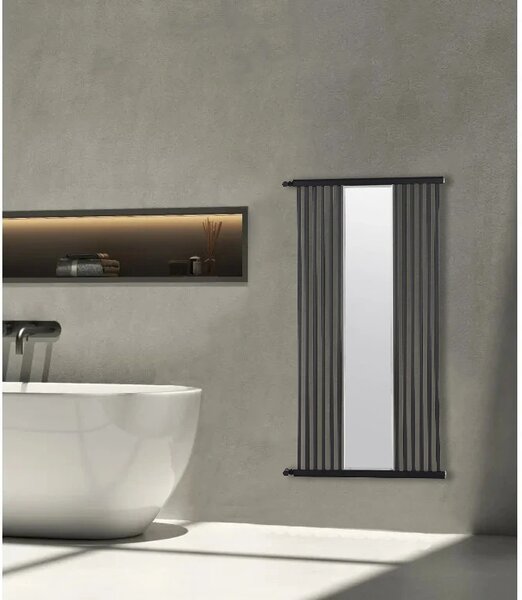 CERANO - Kúpeľňový radiátor Maximus - bočné pripojenie - 735W - čierna matná - 1510x740 mm