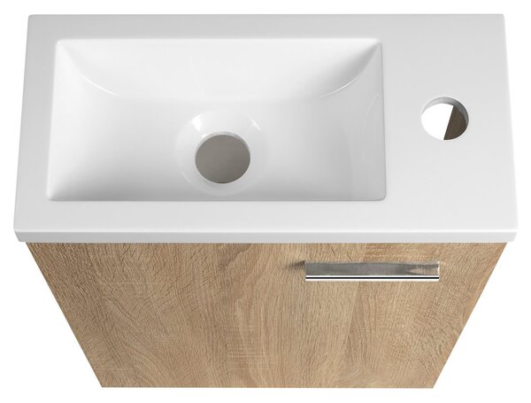 Aqualine Aqualine, ZOJA umývadlová skrinka 37x50x18cm, dub platin, 51037DP