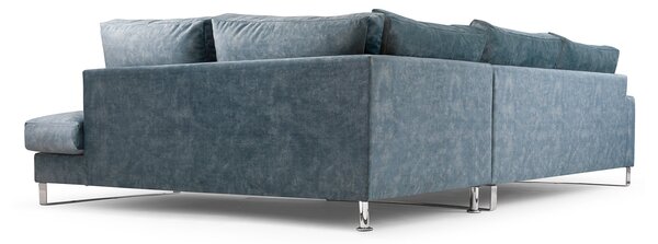 NovýNábytok.sk Rohová sedačka Cristal (sivá) (P). Akcia -20%. Vlastná spoľahlivá doprava až k Vám domov. 1031584