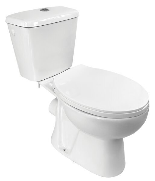 Kuchinox Lario, WC kombi, dvojtlačítko 3/6l, zadný odpad, sedadlo s pomalým zatváraním, biela, LAV-VKL_604P