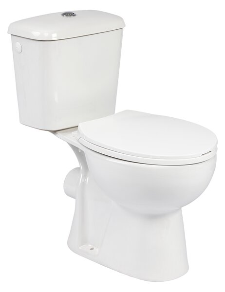 Kuchinox Lario, WC kombi, dvojtlačítko 3/6l, zadný odpad, sedadlo s pomalým zatváraním, biela, LAV-VKL_604P