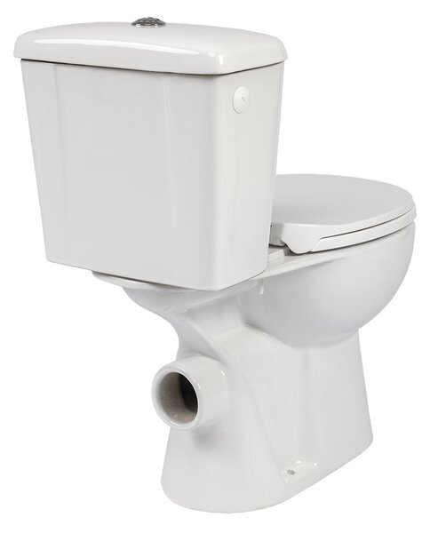 Kuchinox Lario, WC kombi, dvojtlačítko 3/6l, zadný odpad, sedadlo s pomalým zatváraním, biela, LAV-VKL_604P