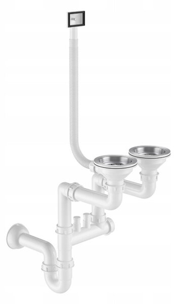 Erga HD, 1,5-komorový oceľový drez 590x490x210 mm, oceľová, ERG-MLS-HD5949