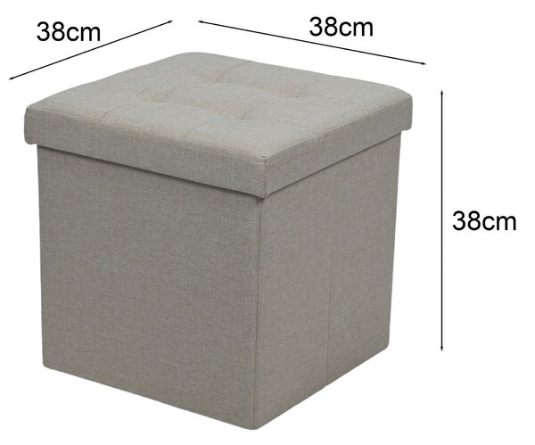 ÚLOŽNÝ BOX NA SEDENIE, textil, kompozitné drevo, 38/38/38 cm Carryhome - Kreslá