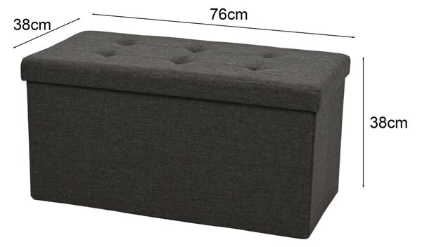 ÚLOŽNÝ BOX NA SEDENIE, textil, kompozitné drevo, 76/38/38 cm Carryhome - Kreslá
