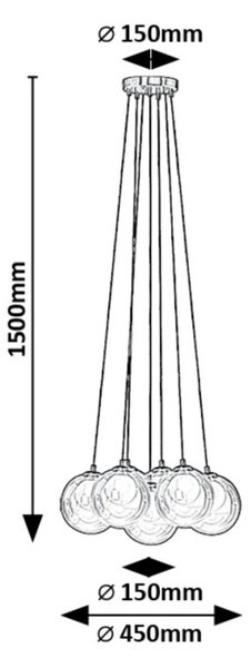 Rabalux 98072304 závesné stropné svietidlo Rosehip G9