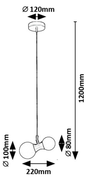 Rabalux 98072299 závesné stropné svietidlo Lition G9