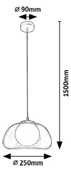 Rabalux 98072274 LED závesné stropné svietidlo Elowen G9 | 250lm